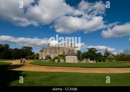 Lord Montagu's casa di famiglia al 13th ° secolo Palace House sulla Beaulieu Estate nel New Forest National Park di Hampshire in Gran Bretagna. Foto Stock