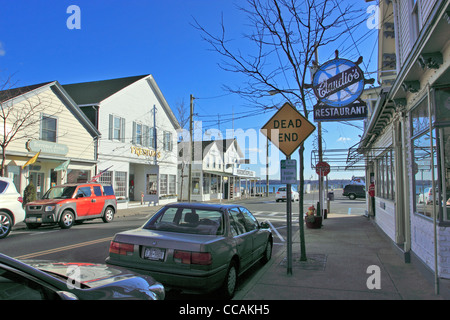 Greenport Harbour sulla forcella del nord orientale di Long Island NY Foto Stock