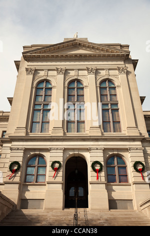 State Capitol Building in Atlanta, Georgia con decorazioni di Natale Foto Stock