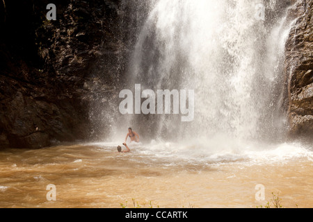 Cascata di Montezuma, Montezuma, Nicoya peninsula, Costa Rica, America Centrale Foto Stock