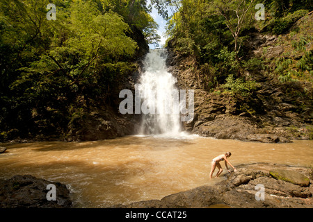 Cascata di Montezuma, Montezuma, Nicoya peninsula, Costa Rica, America Centrale Foto Stock