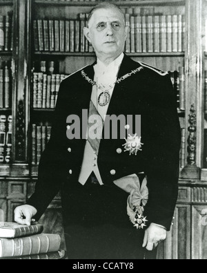 CHARLES DE GAULLE (1890-1970) come Presidente francese nel 1959 Foto Stock