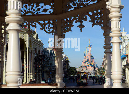 All interno del parco di Disneyland nei pressi di Parigi, Francia. Foto Stock