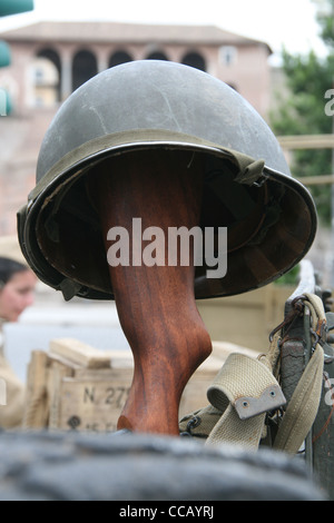 La seconda guerra mondiale la liberazione di Roma ri emanazione parade 4 giugno 1944, Roma, Italia 2011 Foto Stock