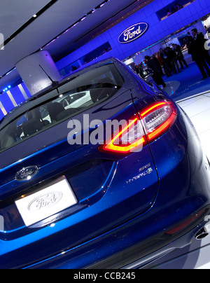 Ford Fusion sul display a 2012 North American International Auto Show Foto Stock