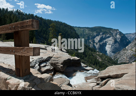 Nevada Falls passerella. Parco Nazionale di Yosemite. In California. Stati Uniti d'America Foto Stock