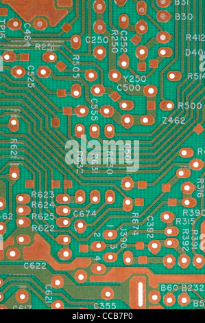 Close up della scheda a circuito elettronico Foto Stock