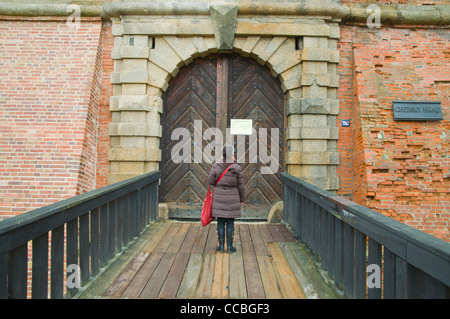 Chebsky Hrad castello di Cheb (Eger) chiude in inverno Western Bohemia Repubblica Ceca Europa Foto Stock