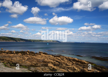 New Scenic 5 posti costa lungo Hannefore Beach a Looe, Cornwall, Regno Unito Foto Stock