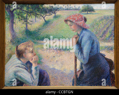 Due giovani donne contadine, 1892, di Camille Pissarro, Foto Stock