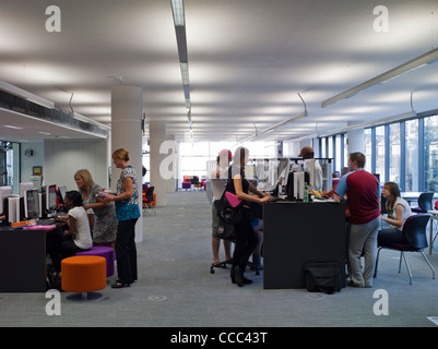 Agostino house adp canterbury settembre 2009 piano terra biblioteca e area di studio Foto Stock