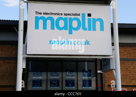 La Maplin Electronics Specialist Shop, Cambridge, Inghilterra, Regno Unito Foto Stock