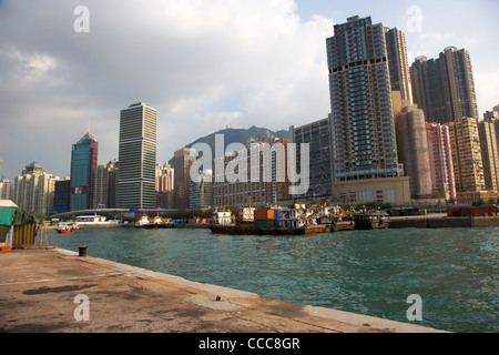 Piccolo molo nel distretto occidentale di hong kong RAS di Hong kong cina asia Foto Stock