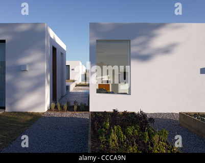 House 10/ Chacra 10, Kallosturin, Villalagos station wagon, Punta del Este, Uruguay, 2011, poolhouse e camera da letto esterno Foto Stock