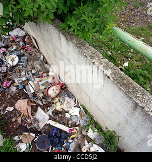 Paesaggio abbandonati della ex Hackney Wick Greyhound e speedway stadium, demolita per le Olimpiadi del 2012. Foto Stock