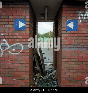 Paesaggio abbandonati della ex Hackney Wick Greyhound e speedway stadium, demolita per le Olimpiadi del 2012. Foto Stock