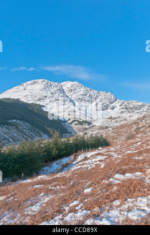 Ben un Lochain e Glen Croe resto & essere grati nr Arrochar Argyll & Bute Scozia in inverno Foto Stock