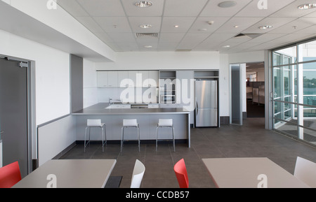 Yamaha Office, Brisbane, Queensland, Biscoe Wilson architetti, Marine Training Facility, cafe area relax Foto Stock