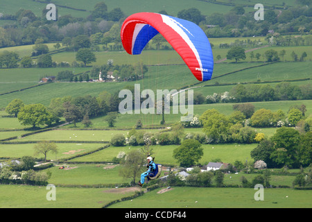 Hangglider dal di sopra Foto Stock