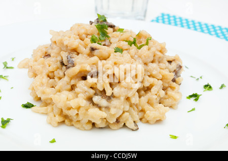 Tipiche italiane Risotto con funghi - Risotto con funghi Foto Stock