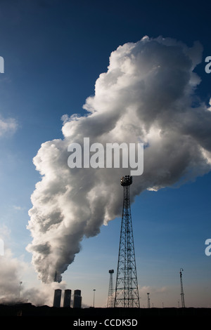 Forni a coke Coke di quenching a Redcar acciaierie, Tata Steel Foto Stock