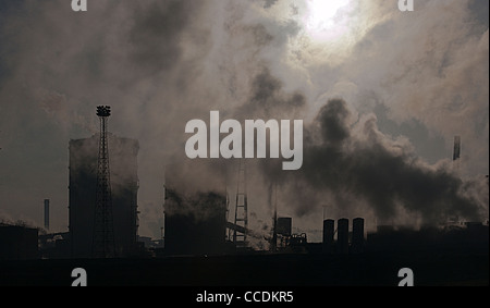 Forni a coke Coke di quenching a Redcar acciaierie, Tata Steel Foto Stock