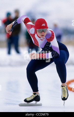 Bonnie Blair usa competono al 1993 noi Campionati Nazionali Foto Stock