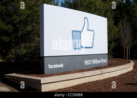 La sede centrale di Facebook. Foto Stock