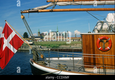 Il Castello di Kronborg a Helsingor sull isola di Sealand in Danimarca Foto Stock