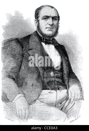 Ritratto del Barone Georges-Eugène Haussmann (1809-91) Servo civile francese, urbanista o urbanista. Illustrazione o incisione vintage Foto Stock