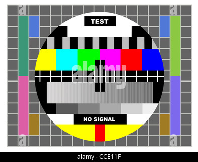 Tv a colori del modello di prova, scheda di prova per PAL e NTSC Foto Stock