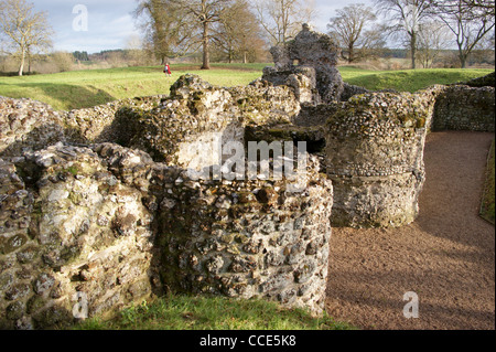Rovine di North Elmham Cappella normanna, Norfolk, Inghilterra Foto Stock