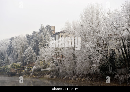 Naviglio Grande, Castelletto di Cuggiono, Lombardia, Italia Foto Stock