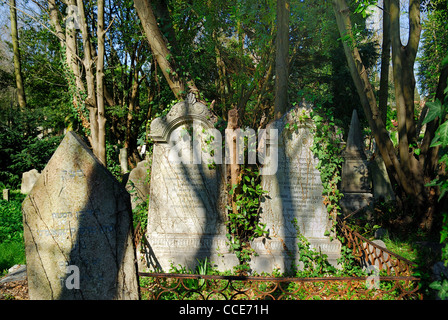 Italia : il cimitero ebraico del Lido di Venezia, uno dei più antichi cimiteri ebraici in Europa. Foto Stock