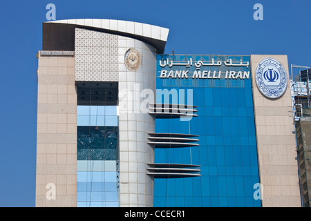 Bank Melli Iran, o la Banca nazionale di Iran in Dubai EMIRATI ARABI UNITI Foto Stock