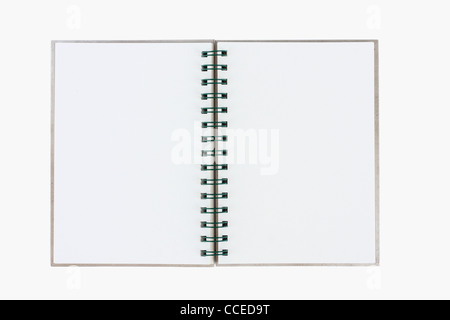 Sfondo bianco. spirale della carta Foto Stock