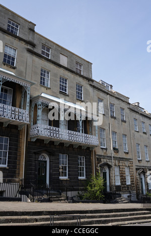 Case cittadine Georgiane su Charlotte St in Bristol Inghilterra Foto Stock