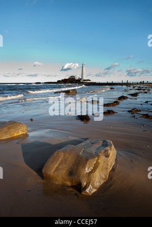 St Mary's faro sulla costa Nord Est Foto Stock