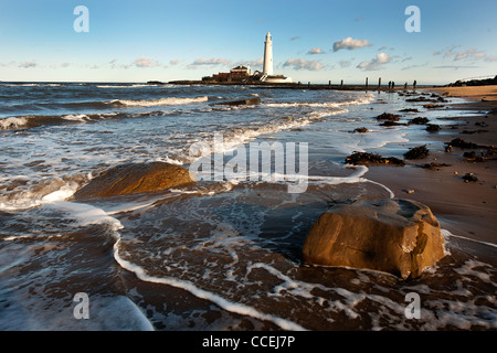 St Mary's faro sulla costa Nord Est Foto Stock