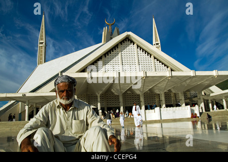 King Faisal moschea e preghiere di Islamabad in Pakistan Foto Stock