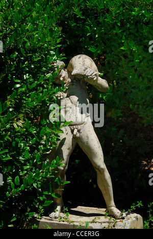 Ercolano, " casa dei cervi" (casa dei cervi), particolare del giardino. Foto Stock