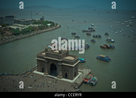 Bombay, India Gate vista dal Taj. Foto Stock