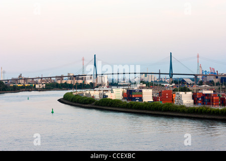 Ponte Koehlbrand, Amburgo, Germania Foto Stock