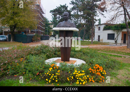 Il Mahatma Gandhi Memorial in City Park central Vicenza Veneto Italia del nord Europa Foto Stock