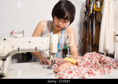 Designer di moda tessuto da cucire Foto Stock
