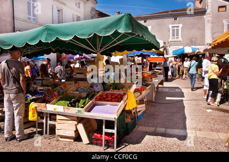 Saint-Astier (Périgord) mercato fresco - Sud della Francia Foto Stock