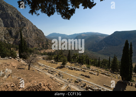 L'oracolo di Delfi sito storico, Grecia Foto Stock