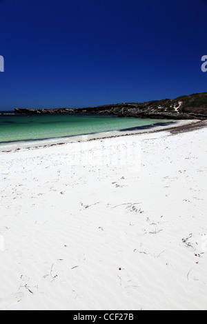 La baia e argento spiaggia sabbiosa a Capo Verde in Western Australia. Foto Stock