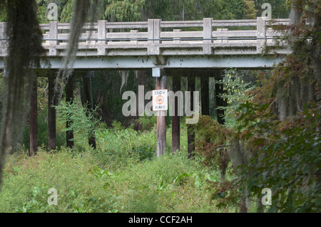 La siccità ha provocato Cross Creek in North Central Florida per asciugare ed è inutilizzabile a diportisti. Foto Stock