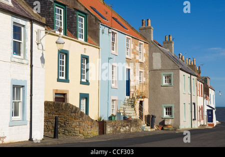 Cottage colorati in San Monans, Fife, Scozia. Foto Stock